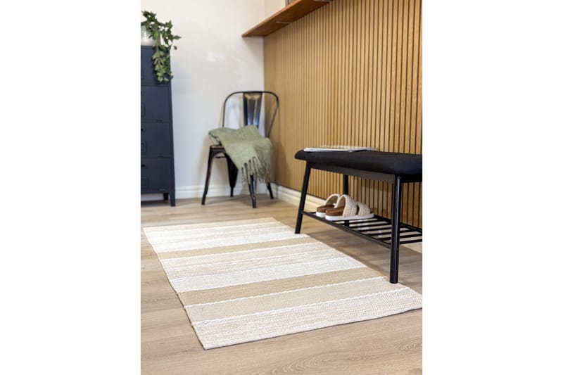 Gulvtæppe Båstad - 75x220 cm, Natur - Tekstiler - Tæpper - Moderne tæppe - Bomuldstæpper