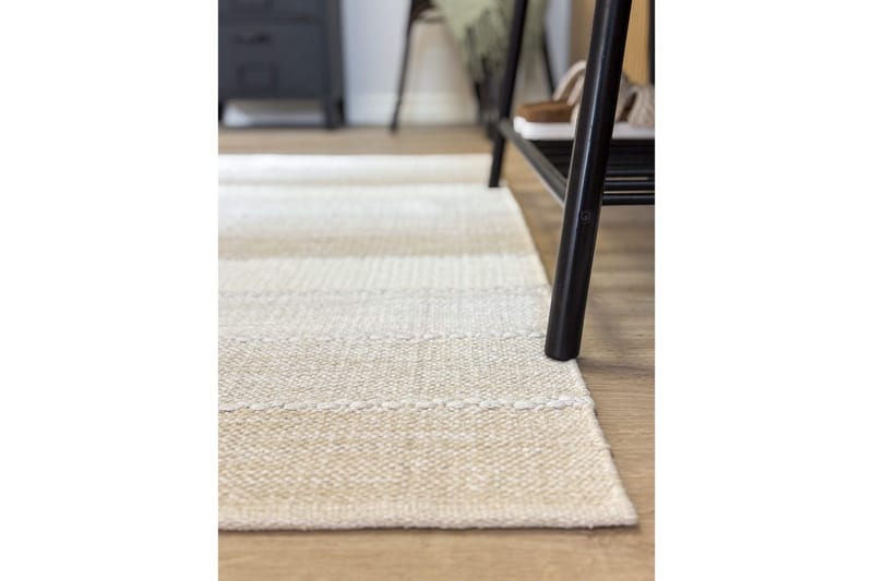 Gulvtæppe Båstad - 75x280 cm, Creme - Tekstiler - Tæpper - Moderne tæppe - Bomuldstæpper