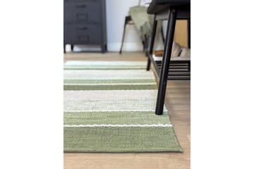 Gulvtæppe Båstad - 75x280 cm, Grøn - Tekstiler - Tæpper - Moderne tæppe - Bomuldstæpper