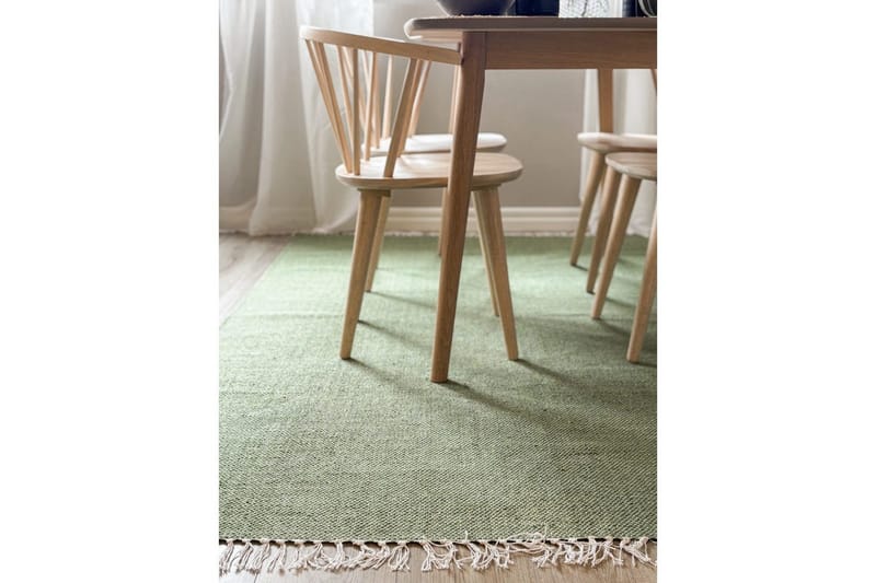 Gulvtæppe Line - 130x190 cm, Grøn - Tekstiler - Tæpper - Moderne tæppe - Bomuldstæpper