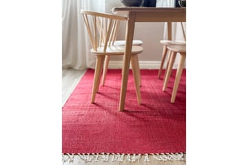 Gulvtæppe Line - 130x190 cm, Rød - Tekstiler - Tæpper - Moderne tæppe - Bomuldstæpper