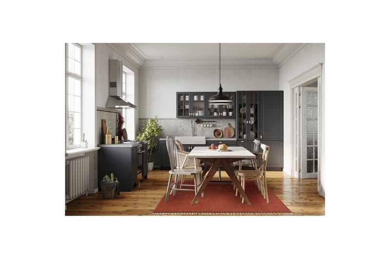 Gulvtæppe Line - 130x190 cm, Terracotta - Tekstiler - Tæpper - Moderne tæppe - Bomuldstæpper