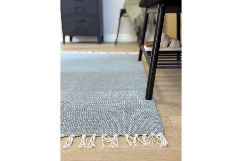 Gulvtæppe Line - 160x230 cm, Dueblå - Tekstiler - Tæpper - Moderne tæppe - Bomuldstæpper