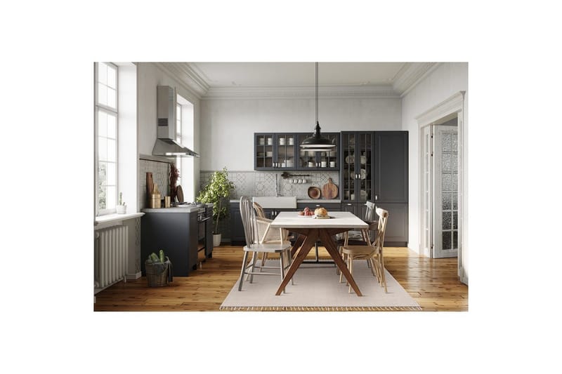 Gulvtæppe Line - 160x230 cm, Greige - Tekstiler - Tæpper - Moderne tæppe - Bomuldstæpper