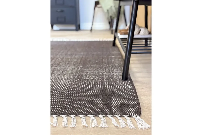 Gulvtæppe Line - 200x300 cm, Chokolade - Tekstiler - Tæpper - Moderne tæppe - Bomuldstæpper