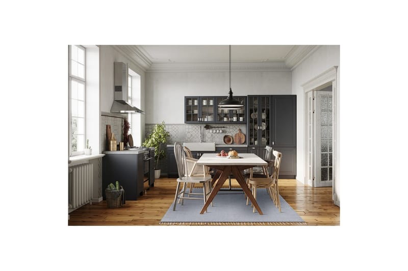 Gulvtæppe Line - 200x300 cm, Duebl�å - Tekstiler - Tæpper - Moderne tæppe - Bomuldstæpper