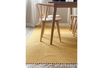 Gulvtæppe Line - 200x300 cm, Gul - Tekstiler - Tæpper - Moderne tæppe - Bomuldstæpper