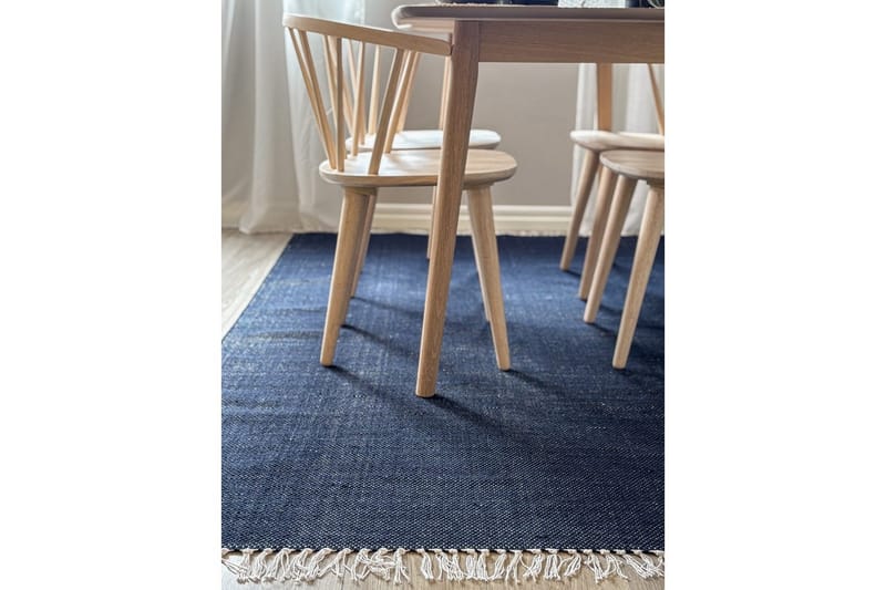 Gulvtæppe Line - 200x300 cm, Marineblå - Tekstiler - Tæpper - Moderne tæppe - Bomuldstæpper