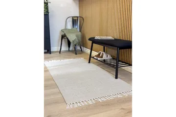 Gulvtæppe Line - 75x220 cm, Greige - Tekstiler - Tæpper - Moderne tæppe - Bomuldstæpper