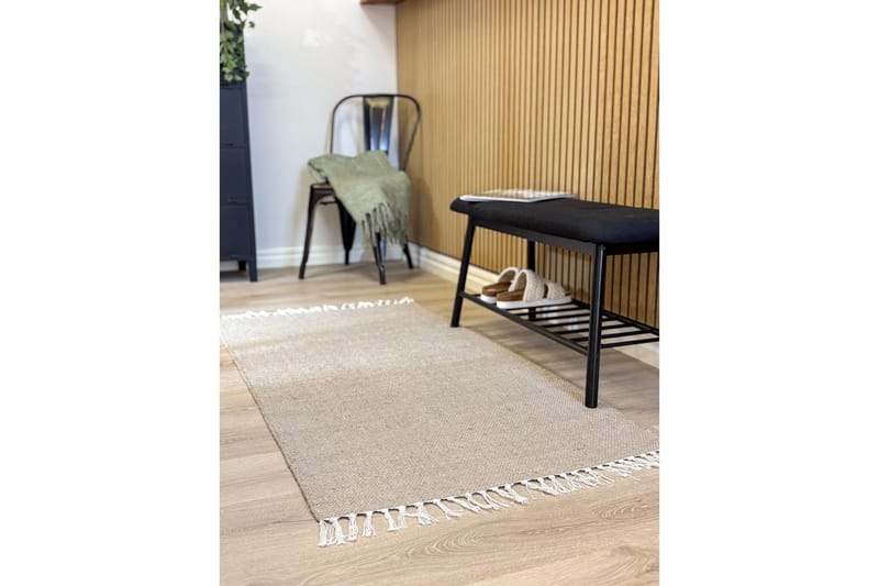 Gulvtæppe Line - 75x220 cm, Hør - Tekstiler - Tæpper - Moderne tæppe - Bomuldstæpper