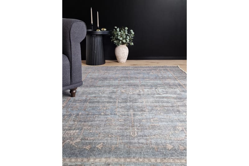 Guman Wiltontæppe 280x380 cm Rektangulær - Blå - Wiltontæpper - Mønstrede tæpper