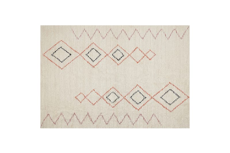 Guwahati Bomuldstæppe 160x230 cm - Beige - Tekstiler - Tæpper - Moderne tæppe - Bomuldstæpper