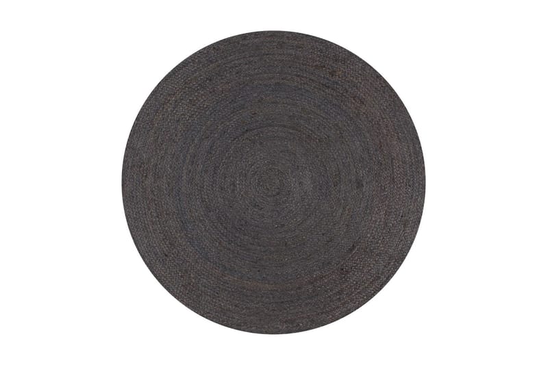 håndlavet tæppe jute rund 120 cm mørkegrå - Grå - Sisaltæpper - Jutemåtter & hampemåtter