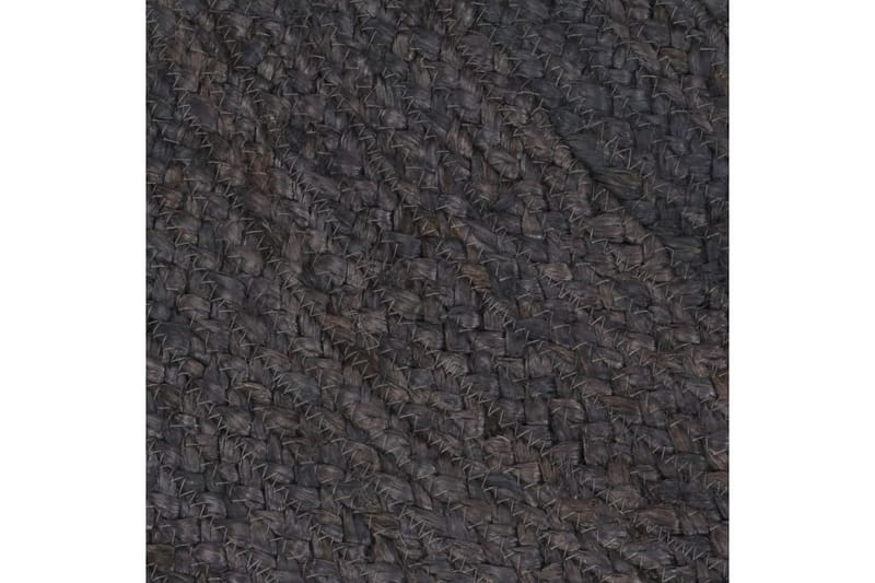 håndlavet tæppe jute rund 120 cm mørkegrå - Grå - Sisaltæpper - Jutemåtter & hampemåtter