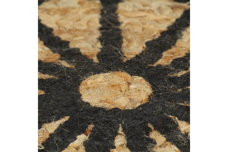 håndlavet tæppe med sort print jute 90 cm - Sort - Sisaltæpper - Jutemåtter & hampemåtter