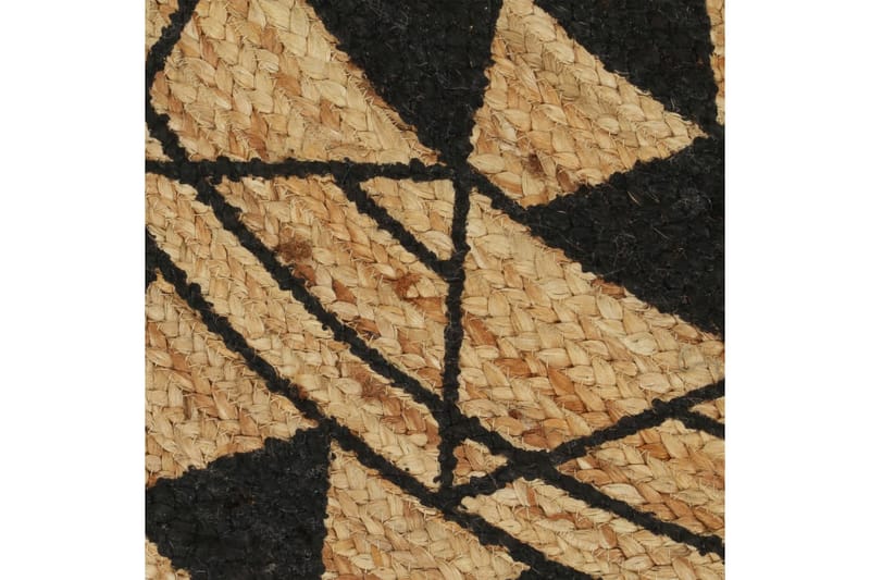 håndlavet tæppe med sort print jute 150 cm - Sort - Sisaltæpper - Jutemåtter & hampemåtter
