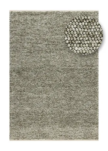 Håndvævet tæppe KM Home Bubble 200x300 cm Olivengrøn - olivengrøn - Tekstiler - Tæpper - Moderne tæppe - Uldtæppe