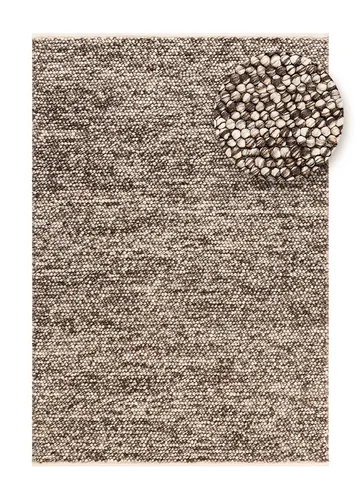 Håndvævet tæppe KM Home Bubble 240x340 cm Chokolade Melange - Chokolade melange - Tekstiler - Tæpper - Moderne tæppe - Uldtæppe