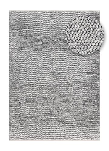 Håndvævet tæppe KM Home Bubble 300x400 cm Grå - Grå - Tekstiler - Tæpper - Moderne tæppe - Uldtæppe