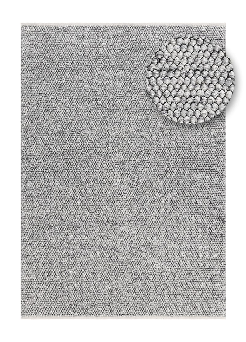 Håndvævet tæppe KM Home Bubble 300x400 cm Grå - Grå - Tekstiler - Tæpper - Moderne tæppe - Uldtæppe