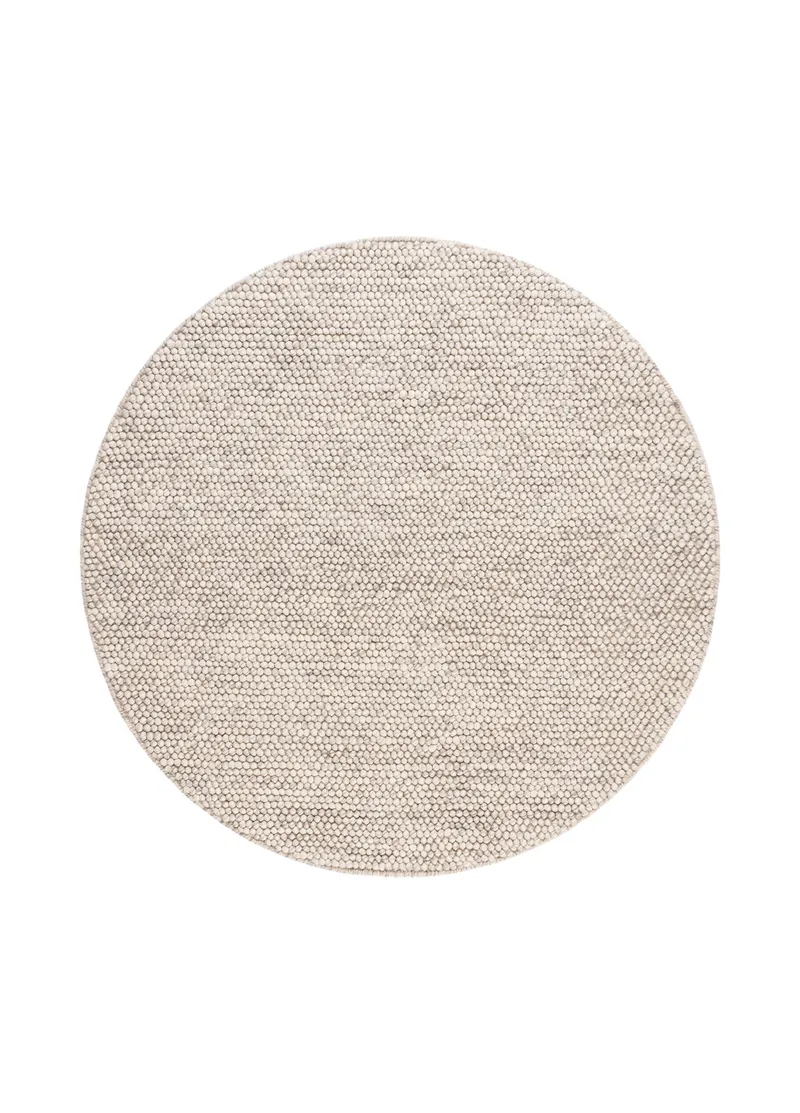 Håndvævet tæppe KM Home Bubble Rund 120x120 cm IvoryMelange, IvoryMelange