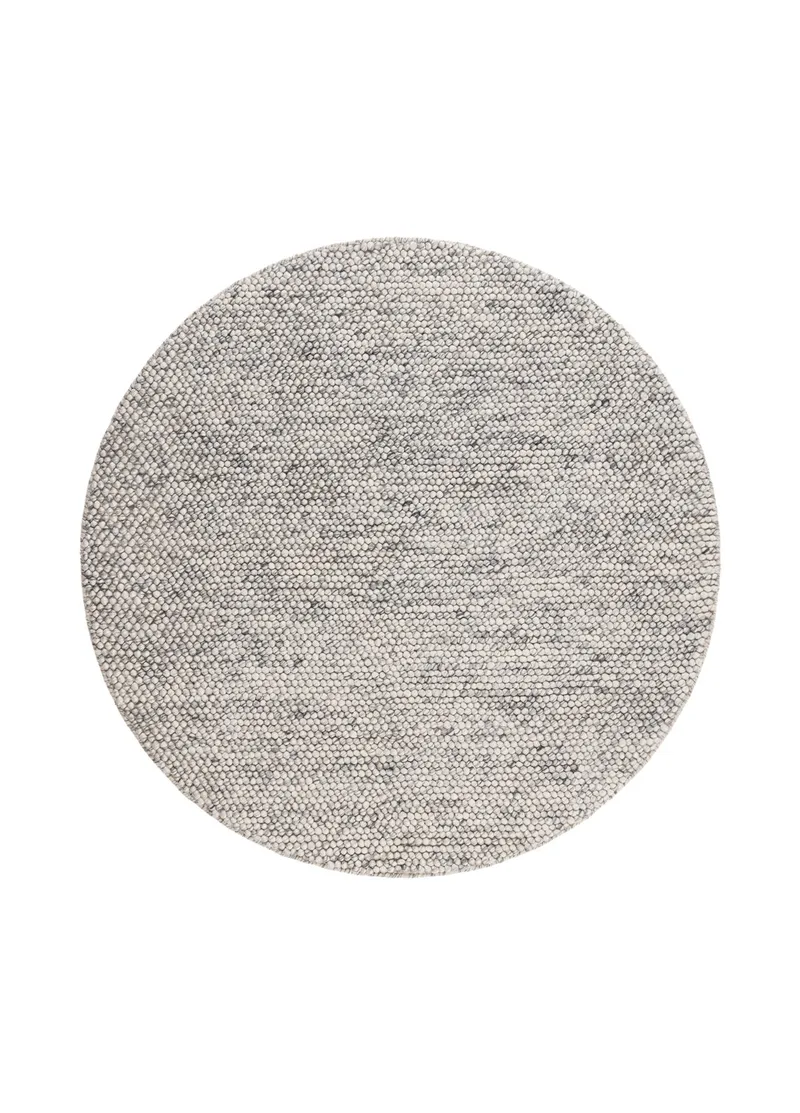 Håndvævet tæppe KM Home Bubble Rund 160x160 cm Grå melange, Grå Melange