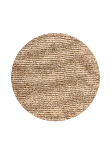 Håndvævet tæppe KM Home Bubble Rund 160x160 cm Karamel