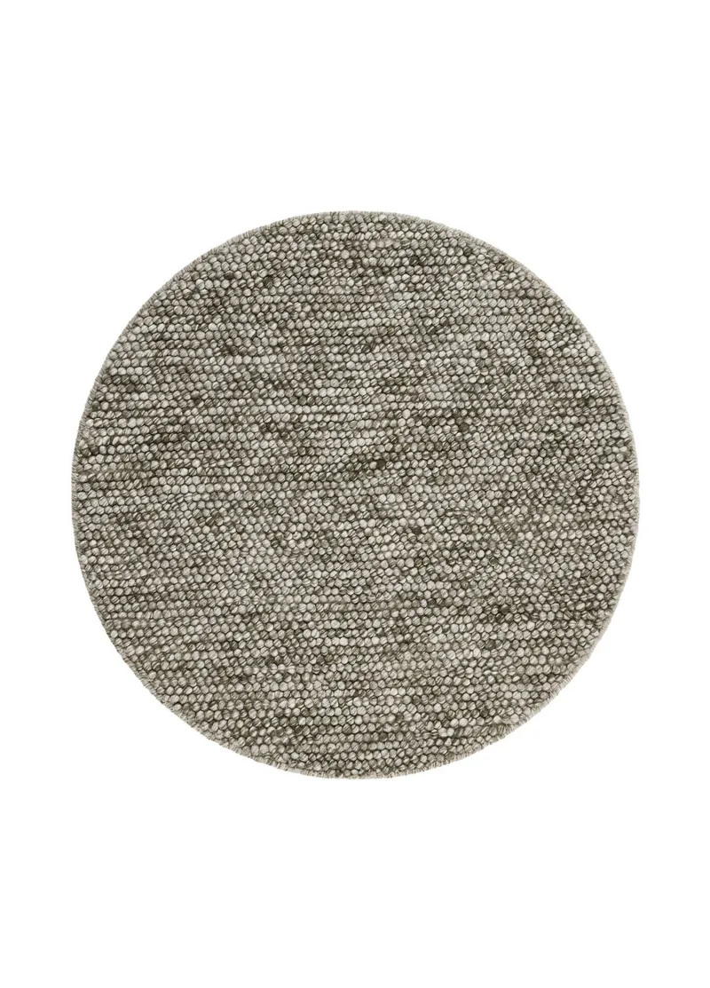 Håndvævet tæppe KM Home Bubble Rund 160x160 cm Olivengrøn, Olivengrøn