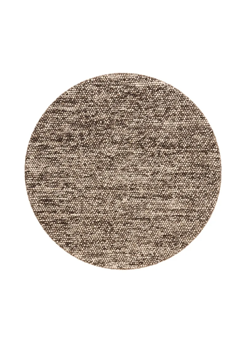 Håndvævet tæppe KM Home Bubble Rund 200x200 cm Chokolade Melange, Chokolade Melange