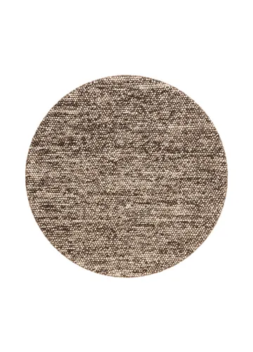 Håndvævet tæppe KM Home Bubble Rund 300x300 cm Chokolade Melange
