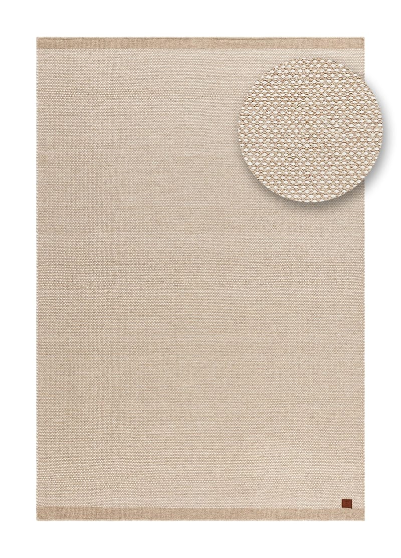 Håndvævet tæppe KM Home Sandhamn 140x200 cm Natur - Natur - Tekstiler - Tæpper - Moderne tæppe - Uldtæppe