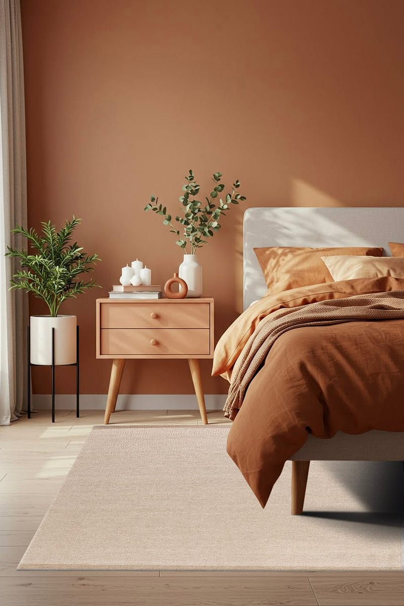 Håndvævet tæppe KM Home Sandhamn 140x200 cm Natur - Natur - Tekstiler - Tæpper - Moderne tæppe - Uldtæppe