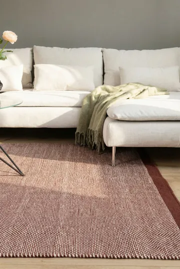 Håndvævet tæppe KM Home Sandhamn 240x340 cm Marsala - Marsala - Tekstiler - Tæpper - Moderne tæppe - Uldtæppe