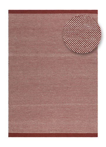 Håndvævet tæppe KM Home Sandhamn 240x340 cm Marsala - Marsala - Tekstiler - Tæpper - Moderne tæppe - Uldtæppe