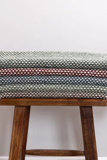 Håndvævet tæppe KM Home Sandhamn 240x340 cm Marsala - Marsala - Tekstiler - Tæpper - Moderne tæppe - Uldtæppe
