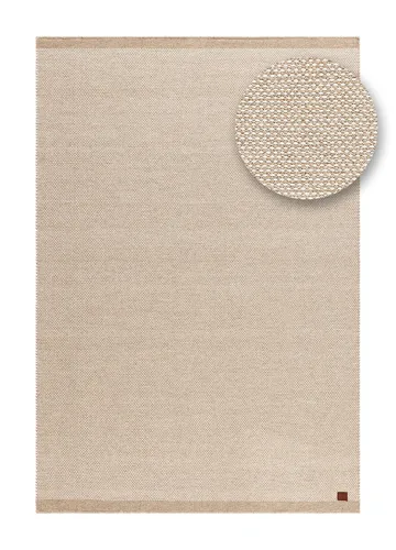 Håndvævet tæppe KM Home Sandhamn 300x400 cm Natur - Natur - Tekstiler - Tæpper - Moderne tæppe - Uldtæppe