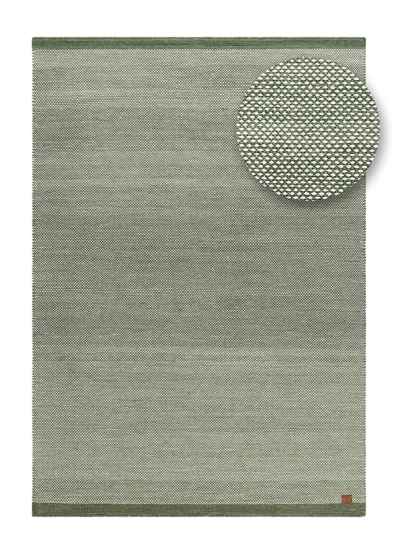 Håndvævet tæppe KM Home Sandhamn 300x400 cm Smaragdgrøn - Smaragdgrøn - Tekstiler - Tæpper - Moderne tæppe - Uldtæppe