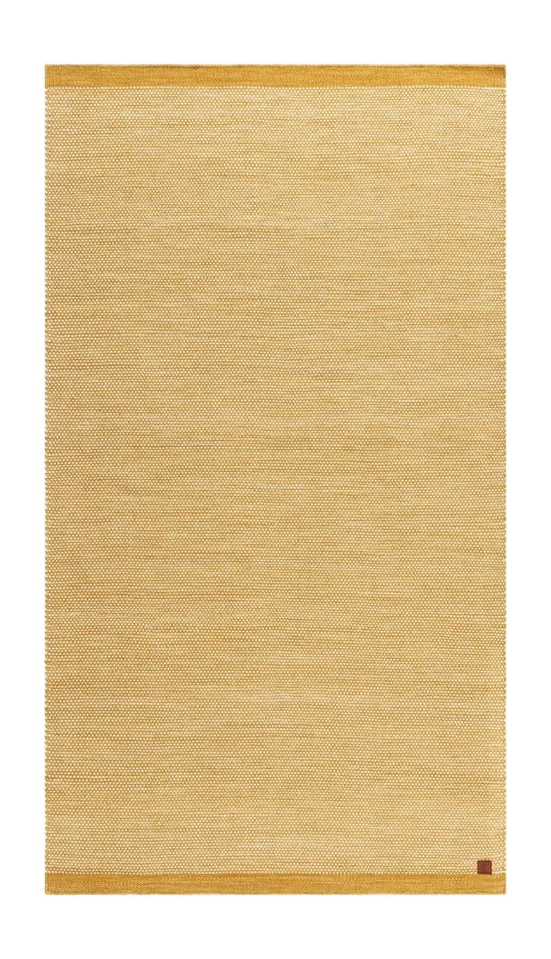Håndvævet tæppe KM Home Sandhamn 75x150 cm Okkergul, Okker-gul