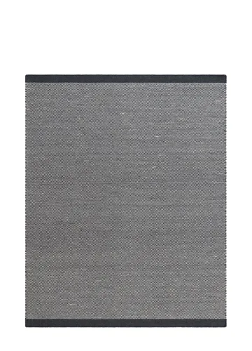 Håndvævet tæppe KM Home Sandhamn Kvadrat 200x200 cm Indigoblå