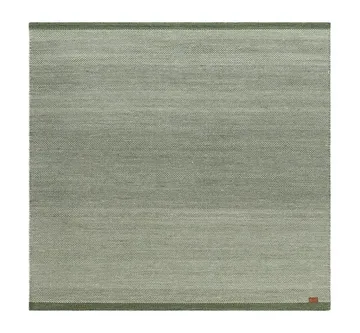 Håndvævet tæppe KM Home Sandhamn Kvadrat 200x200 cm Smaragdgrøn