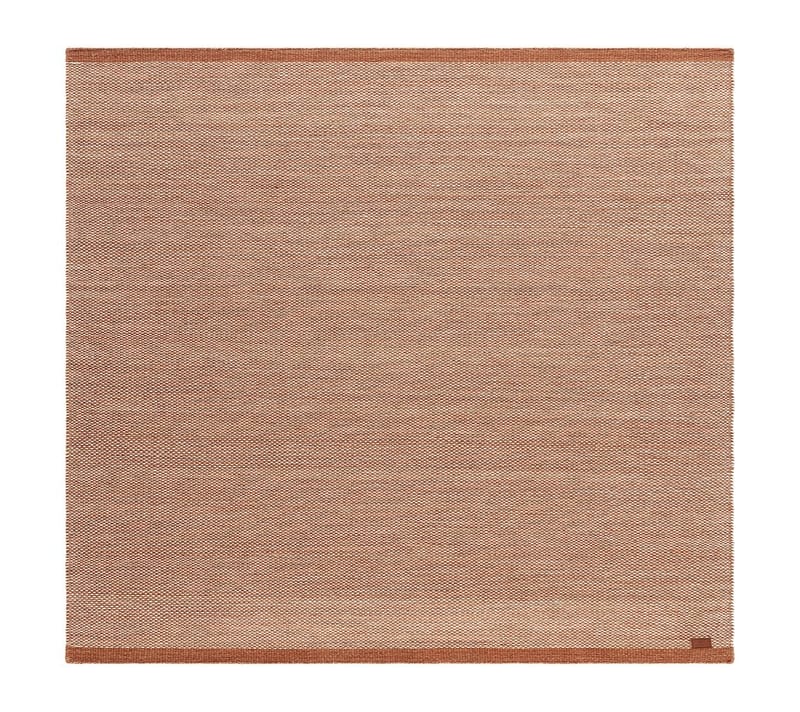 Håndvævet tæppe KM Home Sandhamn Kvadrat 200x200 cm Terracotta, terrakotta