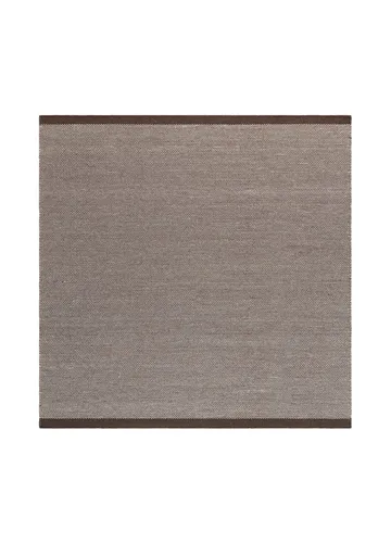 Håndvævet tæppe KM Home Sandhamn Kvadrat 250x250 cm Chokolade