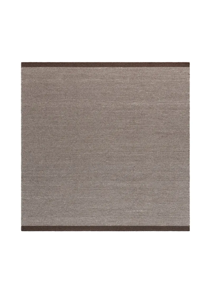 Håndvævet tæppe KM Home Sandhamn Kvadrat 250x250 cm Chokolade, Chokolade