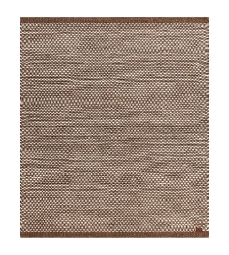 Håndvævet tæppe KM Home Sandhamn Kvadrat 250x250 cm Mørk hør, Mørk hør