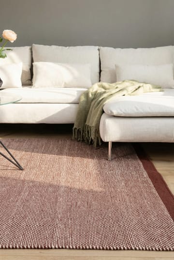 Håndvævet tæppe KM Home Sandhamn Kvadrat 250x250 cm Marsala - Marsala - Tekstiler - Tæpper - Moderne tæppe - Uldtæppe