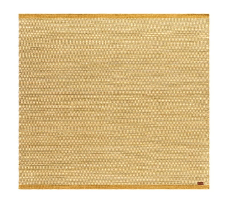 Håndvævet tæppe KM Home Sandhamn Kvadrat 250x250 cm Okkergul, Okkergul