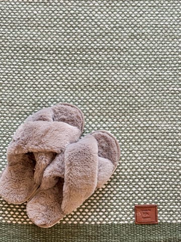 Håndvævet tæppe KM Home Sandhamn Kvadrat 250x250 cm Smaragdgrøn - Smaragdgrøn - Tekstiler - Tæpper - Moderne tæppe - Uldtæppe