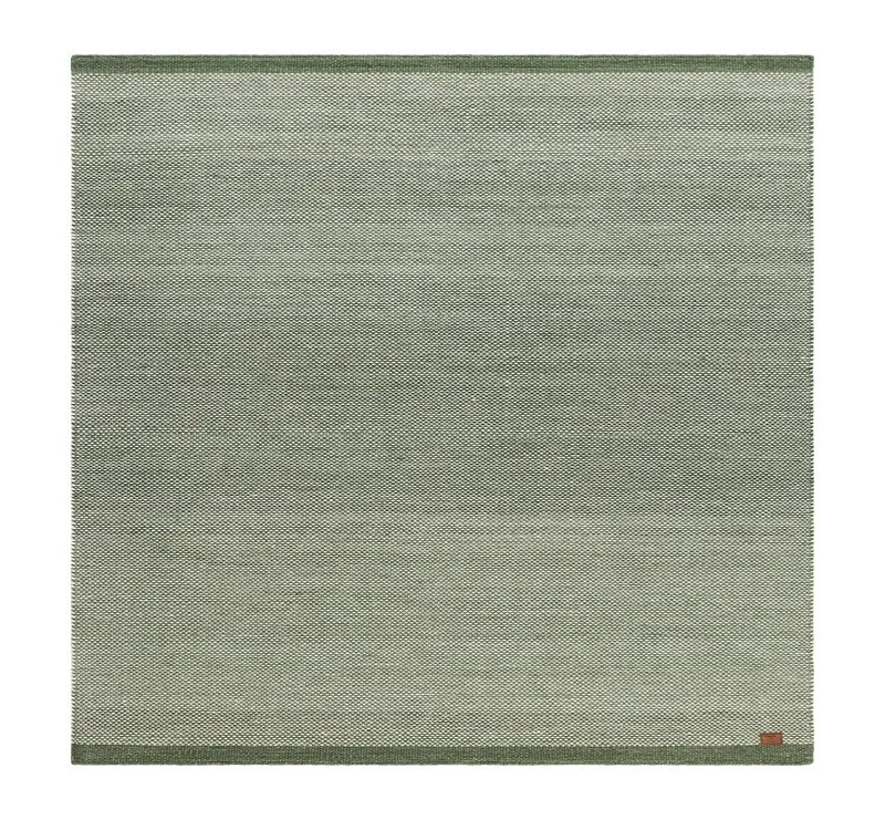 Håndvævet tæppe KM Home Sandhamn Kvadrat 250x250 cm Smaragdgrøn, Smaragdgrøn