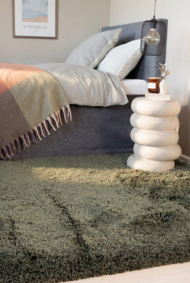 Håndvævet tæppe KM Home Sorrento 160x230 Smaragdgrøn - Smaragdgrøn - Tekstiler - Tæpper - Moderne tæppe - Ryatæpper