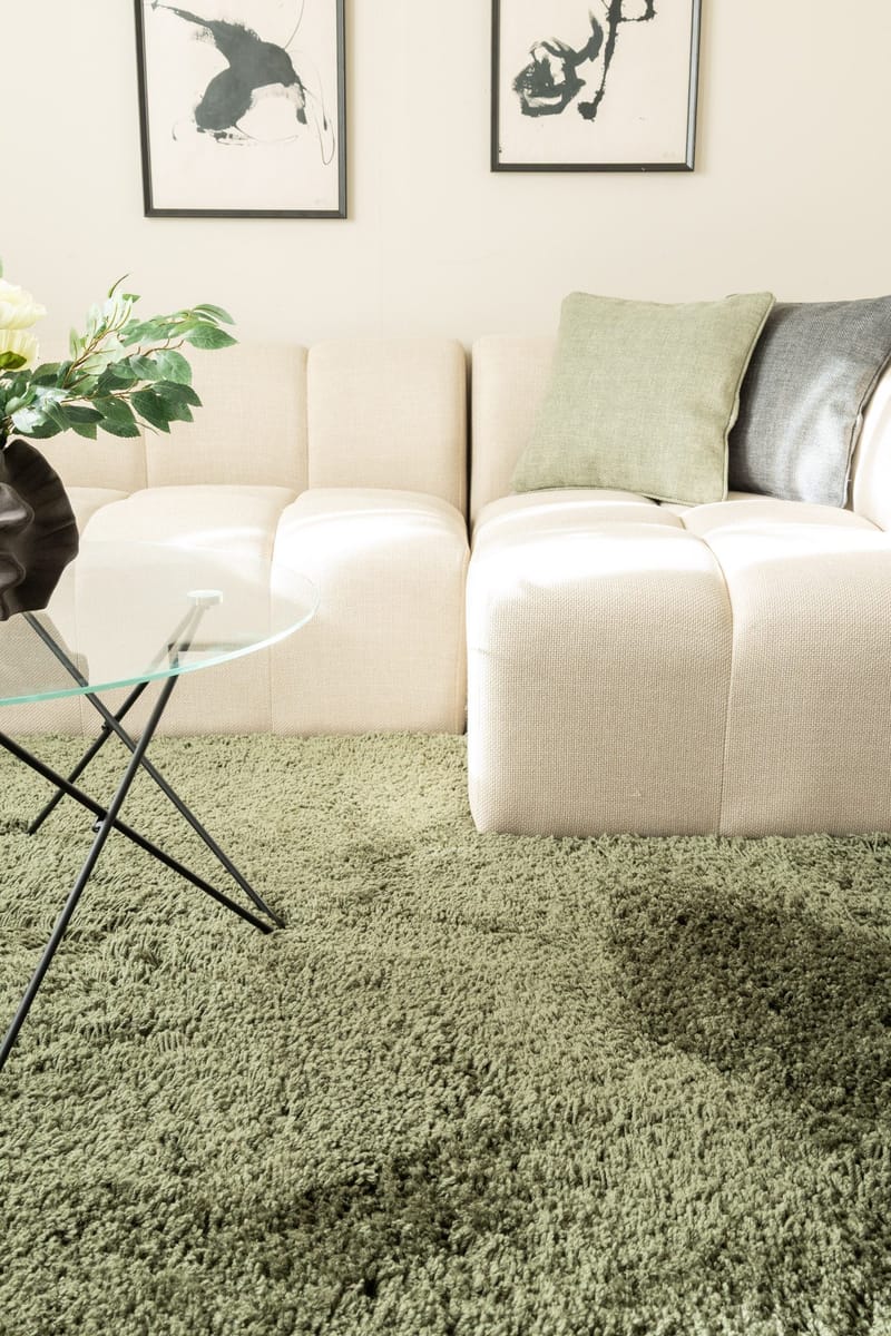 Håndvævet tæppe KM Home Sorrento 160x230 Smaragdgrøn - Smaragdgrøn - Tekstiler - Tæpper - Moderne tæppe - Ryatæpper